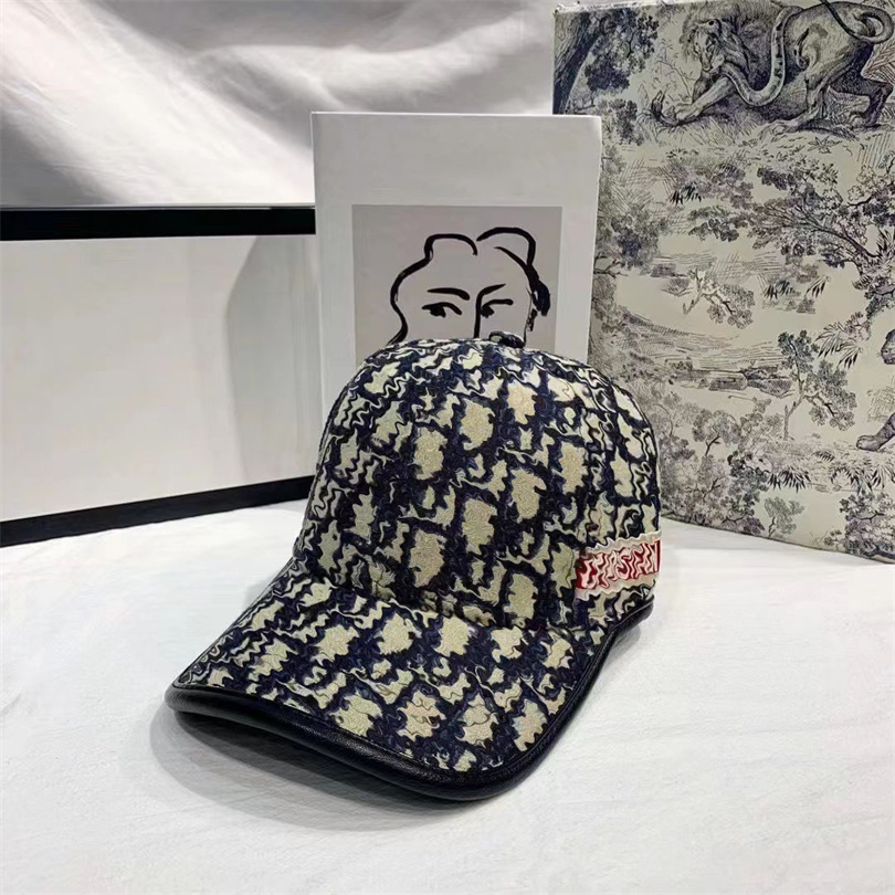 

High Grade Designers D Letter Baseball cap Jacquard Plaid Ball Caps Casual Breathable Casquette All Season Sport Adjustable Peaked Caps sun hats