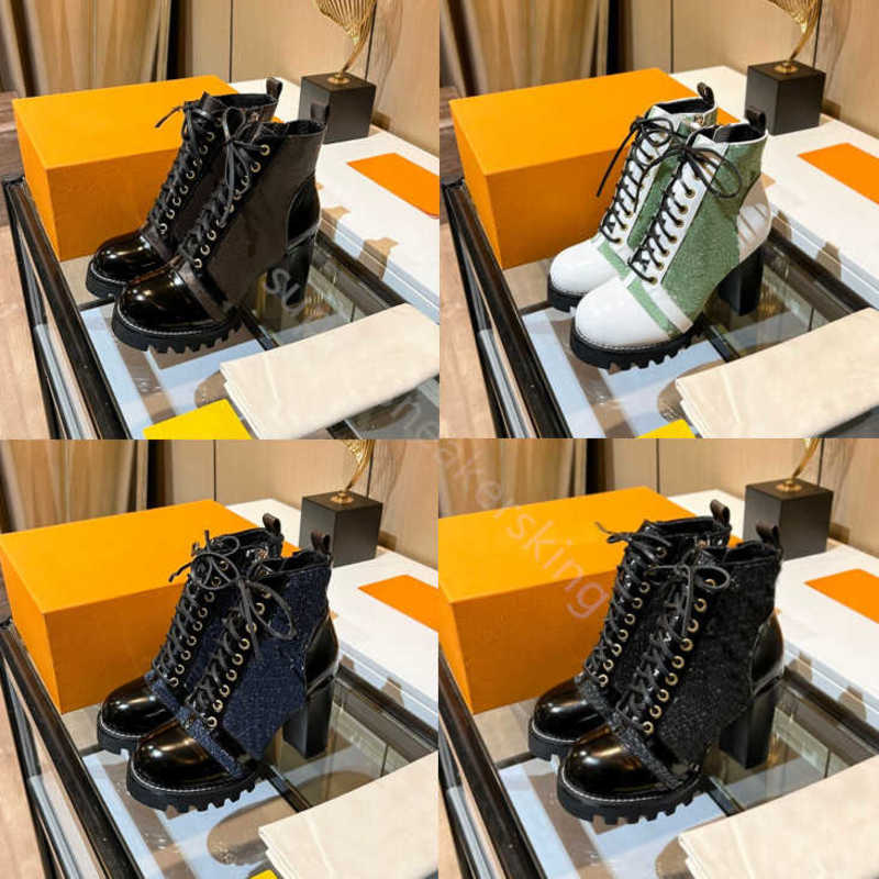 

Boots Designer Women Fashion high heels Martin boots real leather zipper Boot Box size 35-41 OJQL
