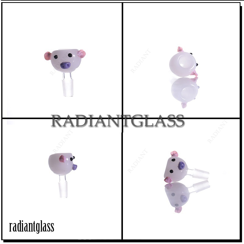 

14mm Glass Smoking Bowl Accessories Nail Dome Animal Head Hookahs Male Joint Tobacco Bowls