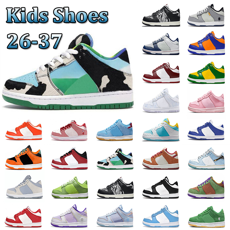 

SB Kids Union Designer shoes white black low photon dust children's shoe toddlers Triple Pink sneakers unc syracuse trainer Halloween jogging MF, Color 37