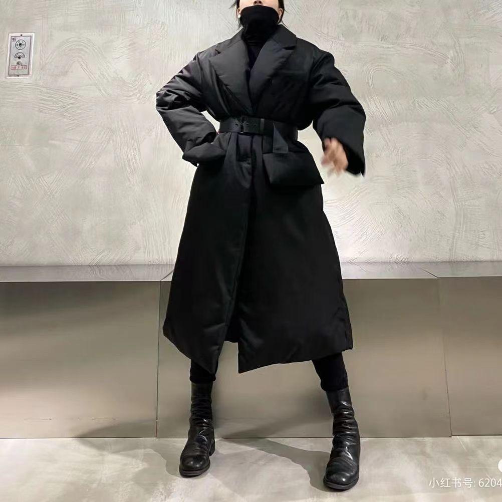 

22aw Women Desinger Down Jackets Puffer Jacket Outerwear Suitable for Extreme Cold Areas Windproof Outerwear Long-LinePuffa Thick Warm Windbreaker Coats, Black