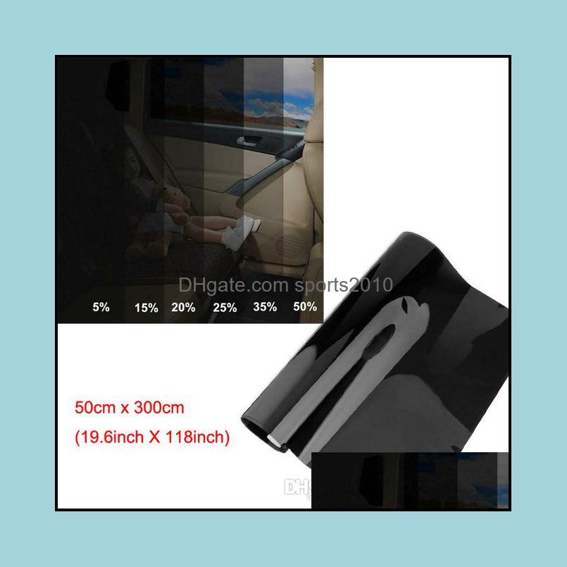 300cmx50cm black car window foils tint tinting film roll auto home glass summer solar uv protector sticker films