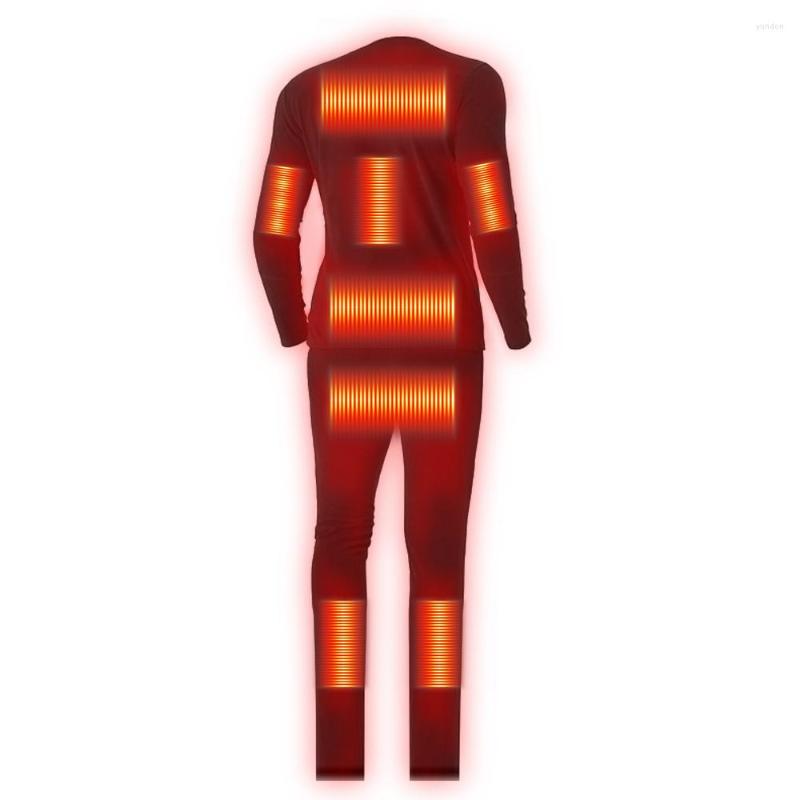 

Racing Jackets 8-Zone USB Electric Heated Suit Intelligent Heating Thermal Underwear Set Support APP Control 5-Level Temperature Adjust For, Black