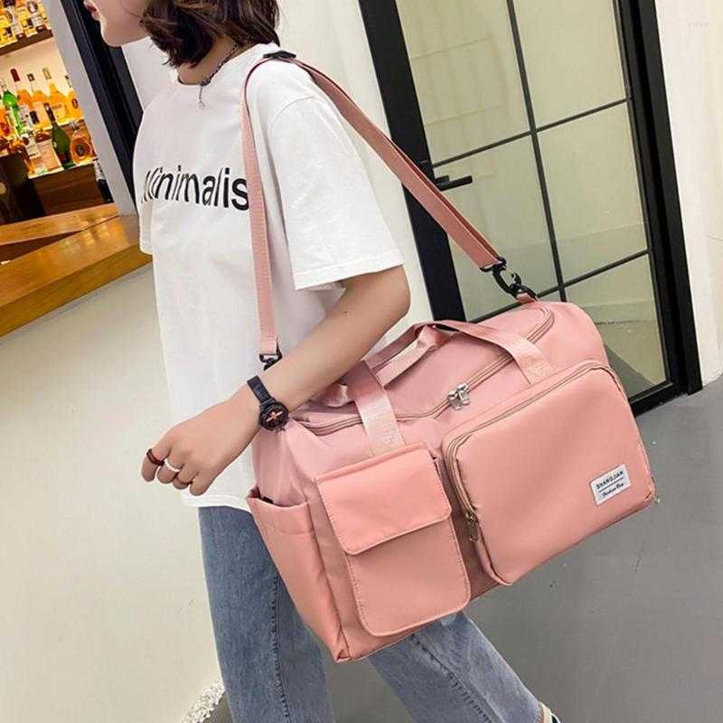 

Outdoor Bags Large Capacity Oxford Gym Bag Women Men Sport Backpack Dry Wet Separation Workout Travel Handbag For Camping Hiking, Pink