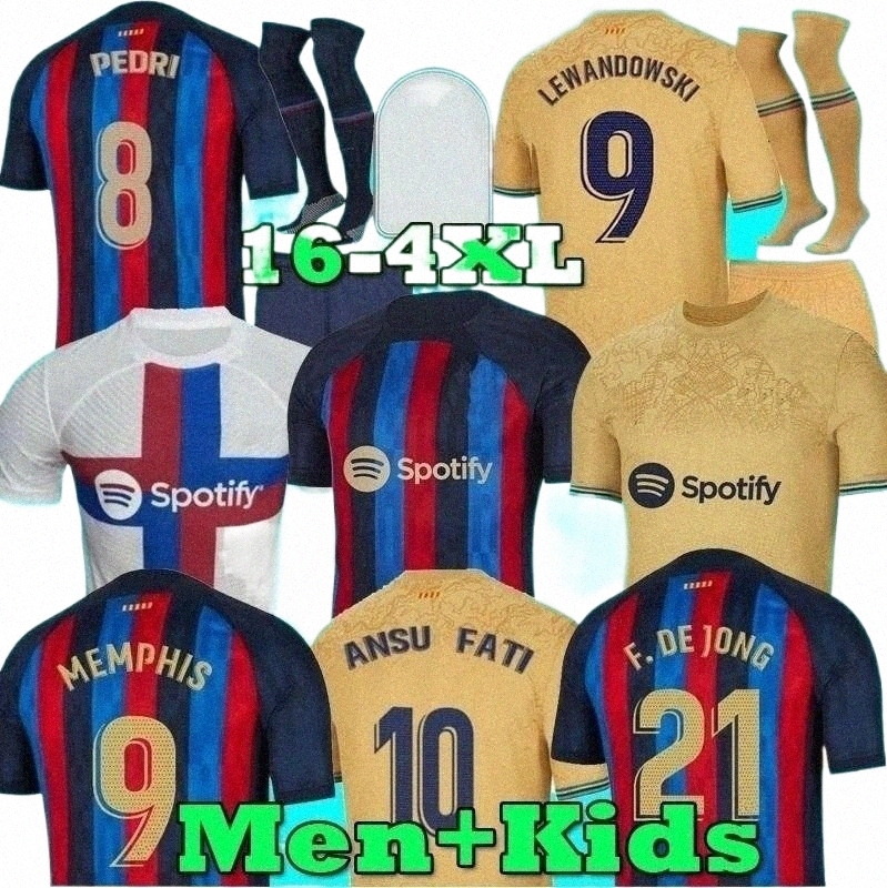 

ansu FATI Camisetas de football soccer jersey 22 23 MEMPHIS PEDRI ADAMA FERRAN 2022 2023 GAVI LEWANDOWSKI R.ARAUJO shirt men kids kit BARCELONA ssaa, Home 1