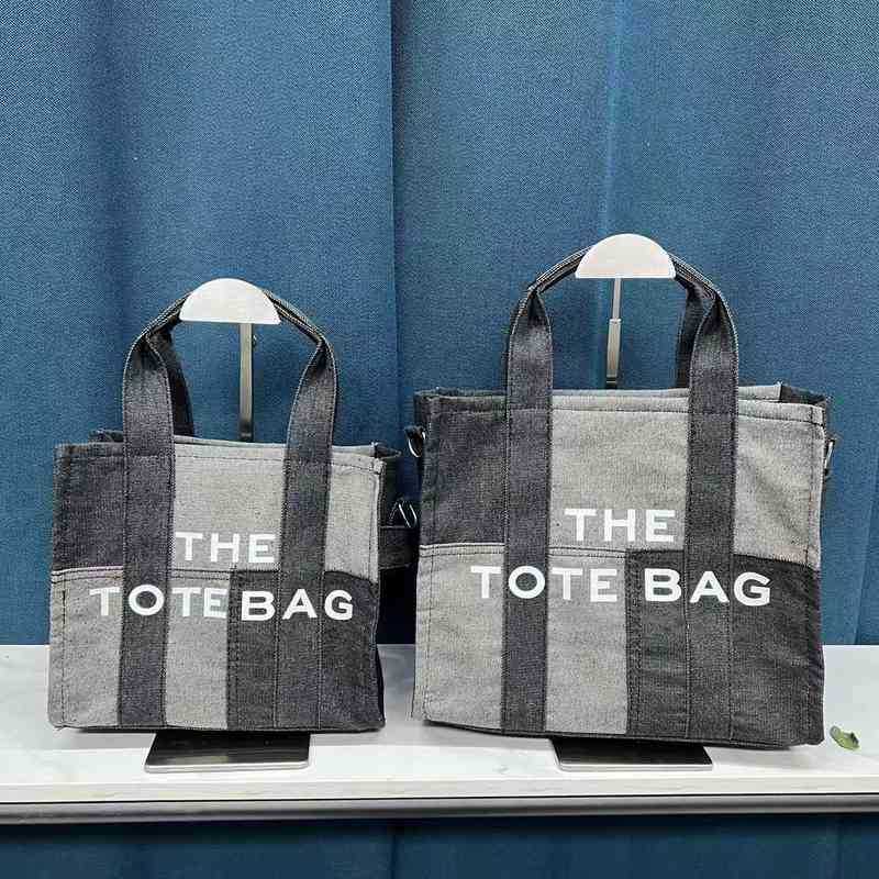 

Marc tote bag Evening Bags Totes fashion jeans large capacity Commuter Bag versatile simple portable shopping 220906, Small black