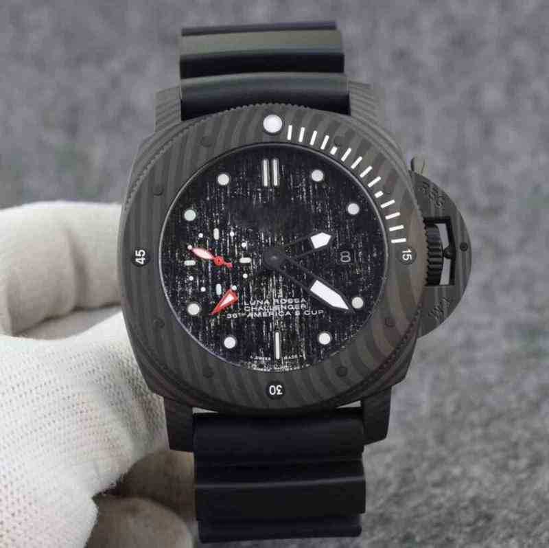 

Watches Children's Wristwatches Classic 1039 Automatic Movement 47mm Carbotech Counterclockwise Rotating Bezel Case Black Rubber Strap Diving