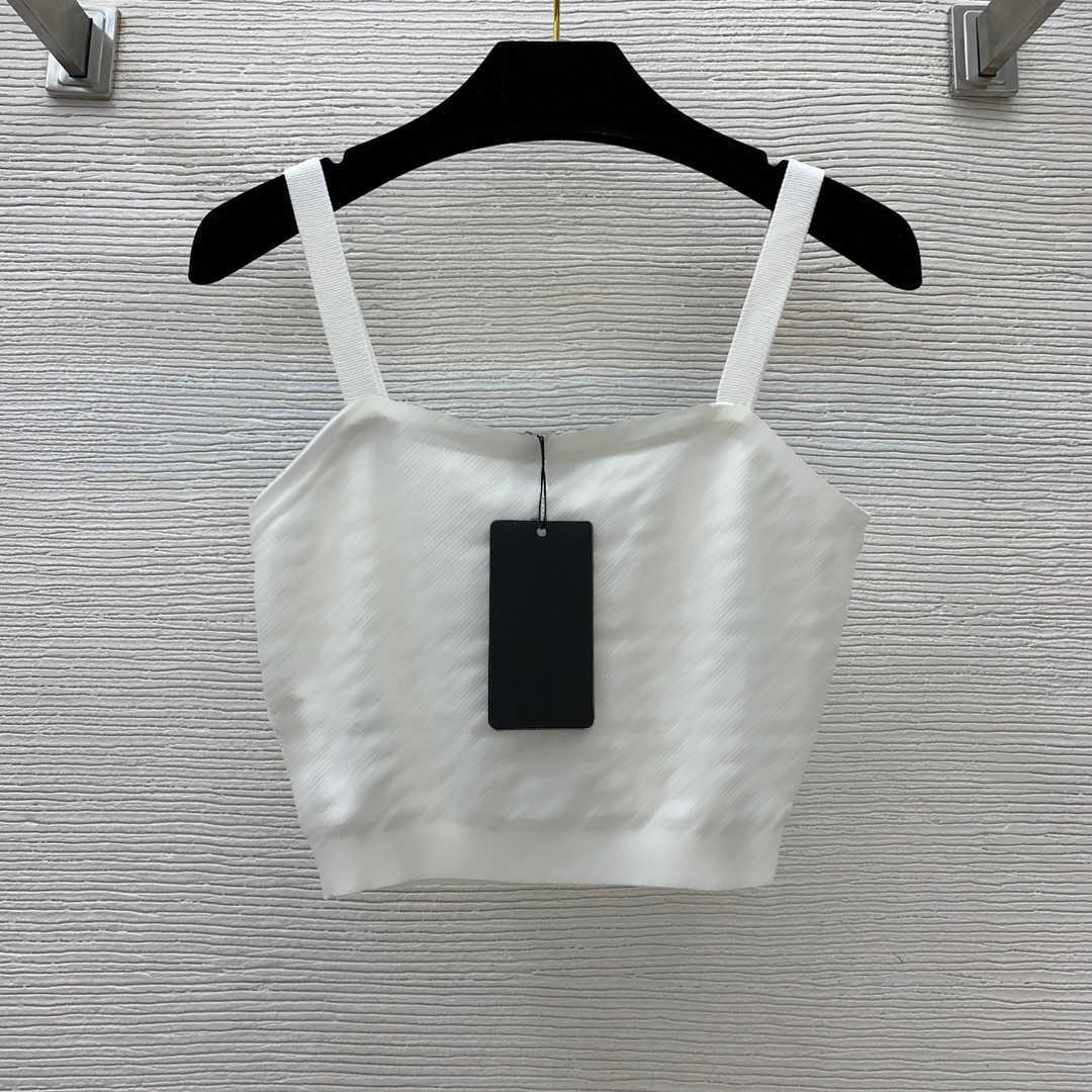 

Designer Womens Tank Camis Tops Natural Color Stitching Elastic Halter Out Vest Embossed Printed Decorates Sexy Style Elastic Force Women T-Shirt 3 Colors