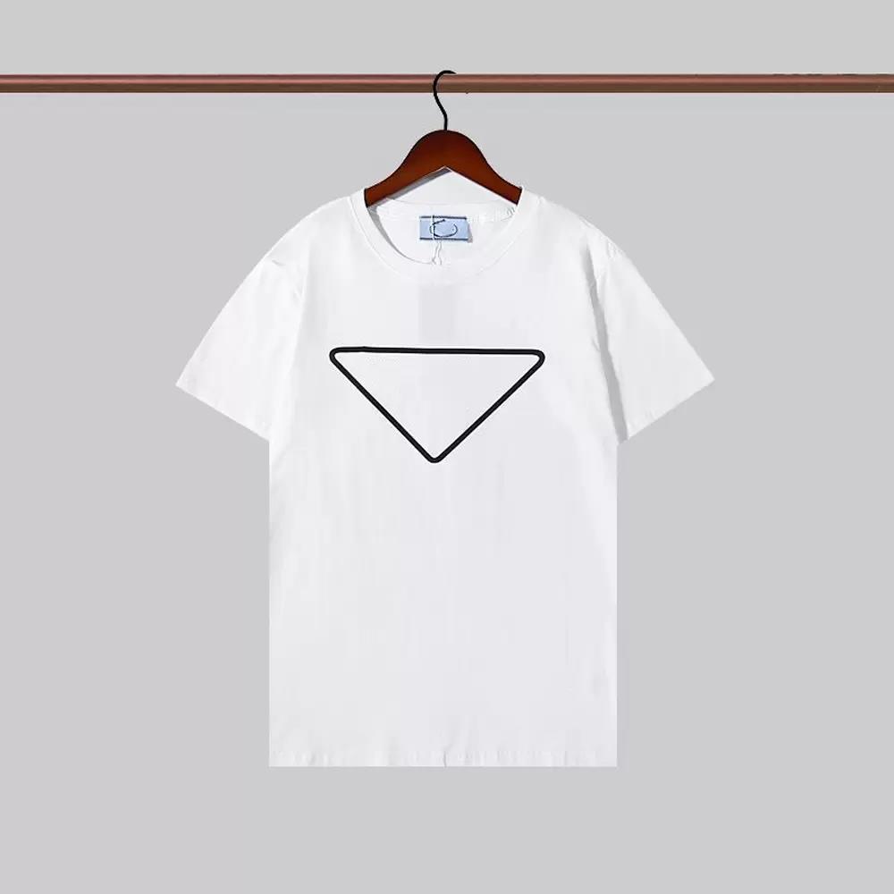 Luxe Casual Prad T-shirt Nouveau designer de vêtements pour hommes Polos à manches courtes T-shirt en coton en gros noir et blanc