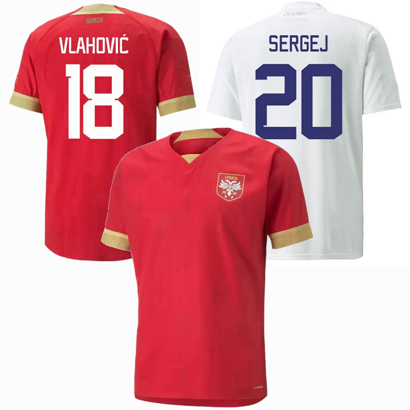 

2022 2023 Serbia national team Soccer Jerseys JOVIC KOSTIC LLIC LUKIC PAVLOVIC DJURICIC RADONJIC TADIC VLAHOVIC A.MITROVIC Serbien 22 23 football tight shirts, Home
