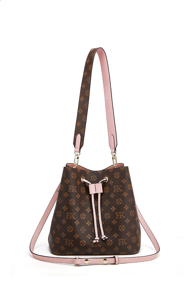 

Luxurys Designer NEONOE Bucket Shoulder Bag flower Purses Women Bags Tote Brand Letter Leather Handbags vuttons crossbody bag, Brown flower - pink