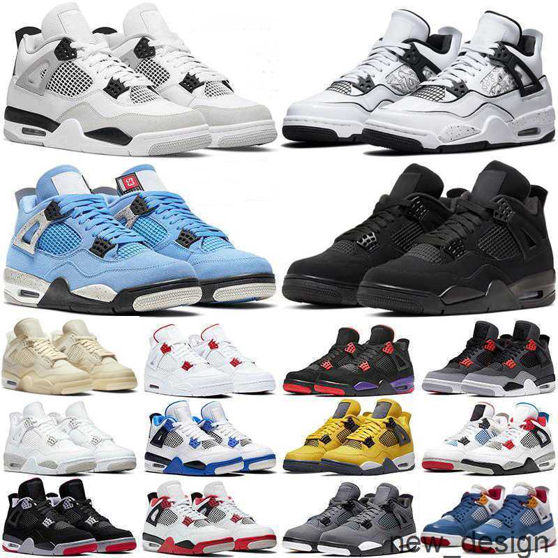 

2023 Basketball Shoes Jumpman 4 4S Mens Sneakers Military Black Cat Fire Red Thunder Sail White Oreo Pure Money Dark University Bred Men Women, As photo 20