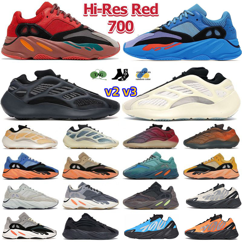 

Runners Shoes Designer 700 v1 v2 v3 Wave MNVN Solid Grey Cream Vanta Black Hi-Res Red Rubber Faded Azure Fade Carbon kanye west Mens Arzareth Clay Brown Sports Sneakers, 26