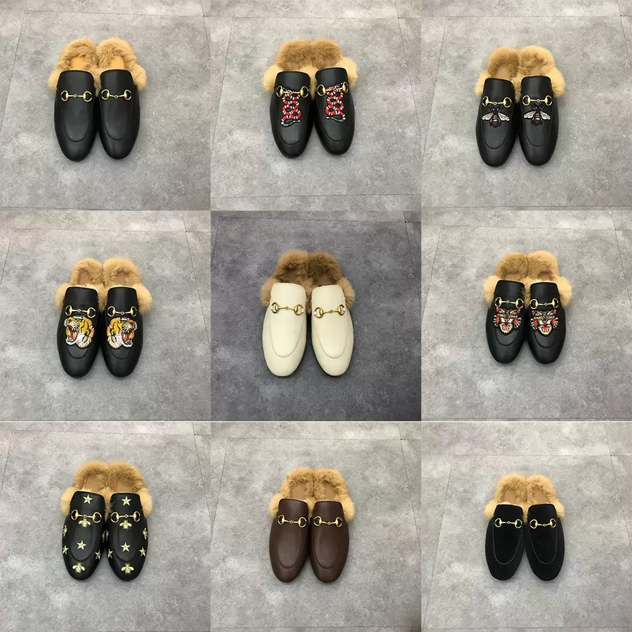 

Women Mens Shoes Sneakers Loafers Ladies Casual Slippers Genuine Leather Sandals Fur Slipper Buckle Pattern Snake Shoes Espadrilles, 25