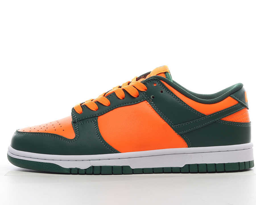 

Casual Shoes Duks Low Miami Hurricanes Leisure Running Shoes Team Dark Green/Team Orange-White Outdoor Sports Sneakers Come With Box, #1