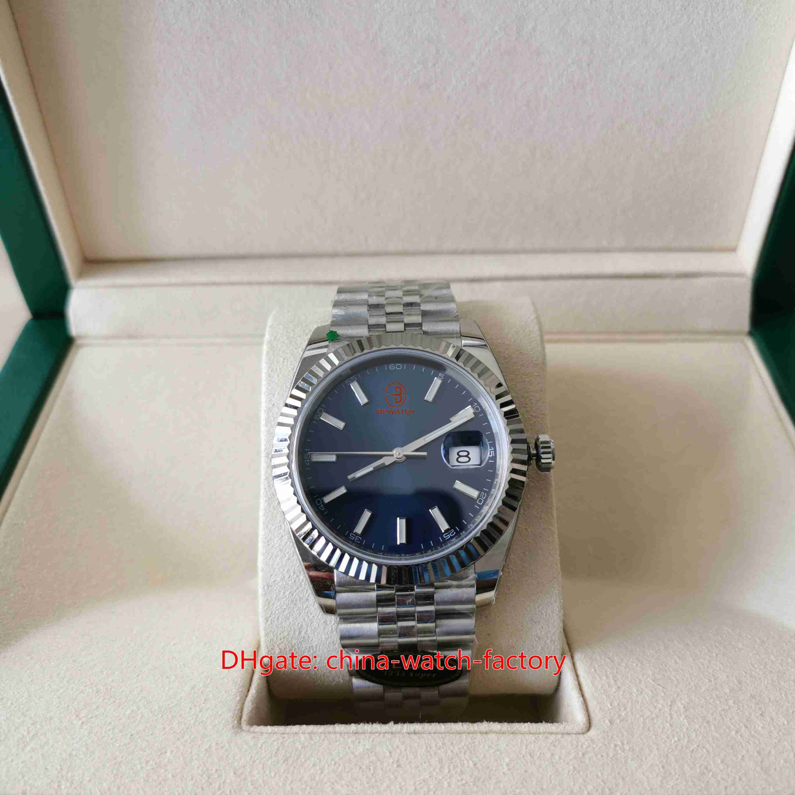 

CLEAN Factory Mens Watch CAL.3235 Movement 41mm 126334 President Blue Dial LumiNova Sapphire Jubilee Bracelet Watches Mechanical Automatic Men's Wristwatches, No box papers