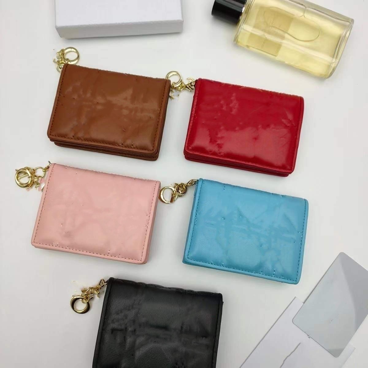 

Wallets women shopping clutch designer tote fashion clutch zipper purses luxury cardholder famous coin purse lady handbags casual bags portable wallet classic bag, Red patent leather