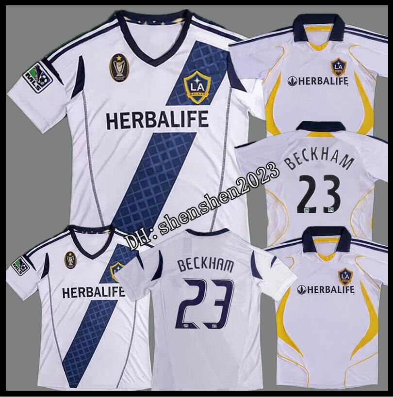 

2007 2012 la galaxy retro soccer jersey 07 08 12 13 BECKHAM Donovan Keane Juninho Gonzalez Xavier Vintage Football Shirt Classic Kit, 2007 home