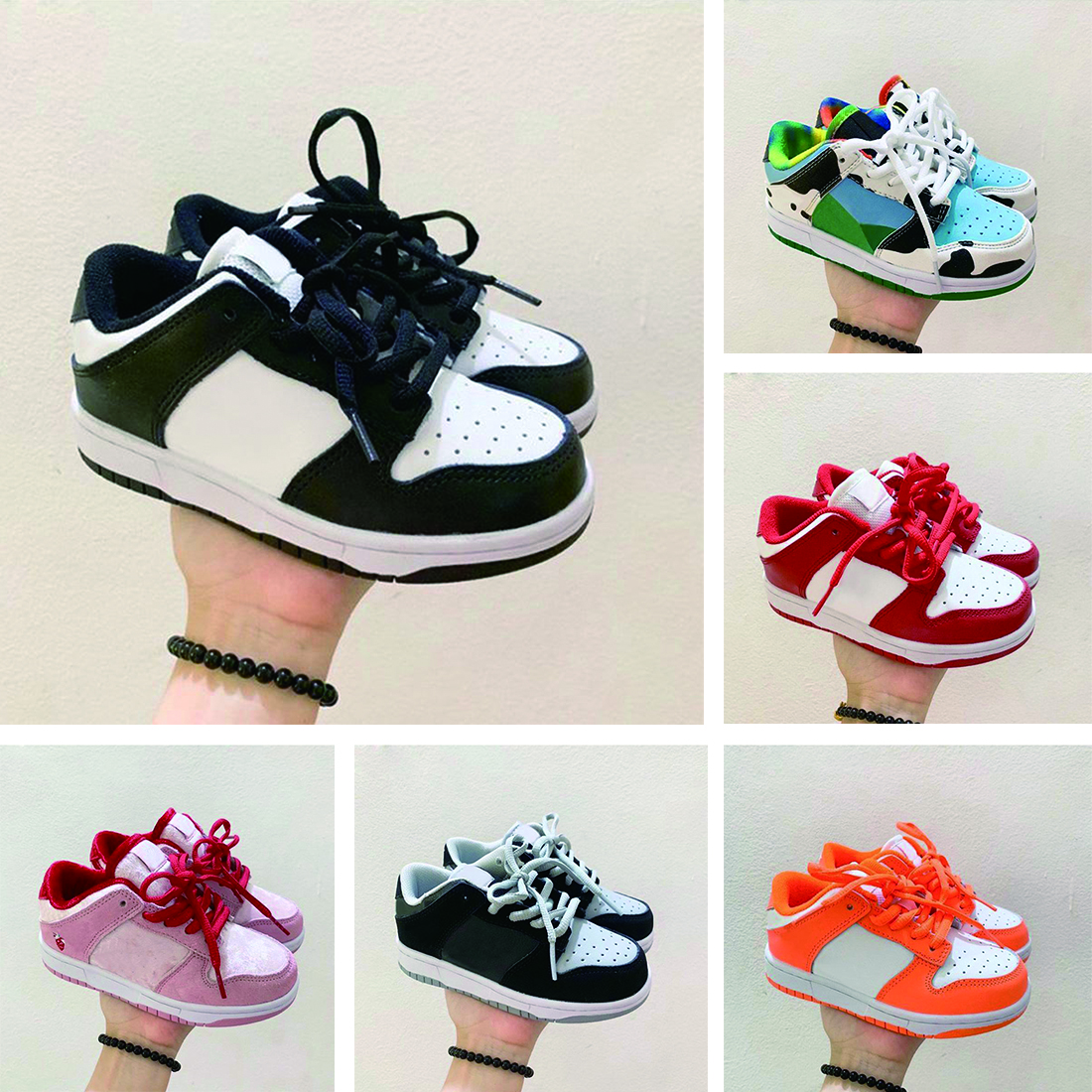 

Kids Running Shoes Panda low Chunky Dunky Chicago Kentucky Valentines day University Blue Syracuse Brazil Classic Green Toddler Dunks Childrens Sneakers, Box