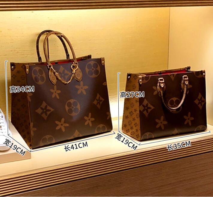 

Designer Women shopping Bag gradient color flower accessorized colorful leather ONTHEGO Handbag Purse Tote Shoulderbag louise Purse vutton viuton bags, Pink