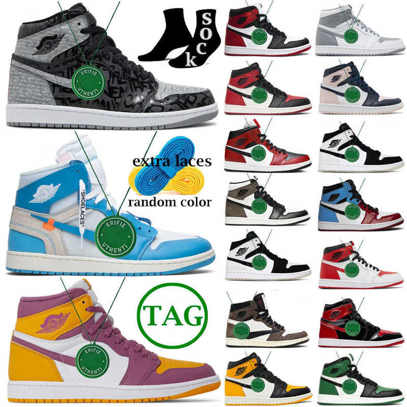 

Basketball Shoes Women Sneakers Trainers Stain Black Bred Toe Fearless Cactus Jack Chicago Men Sports Jumpman 1 Og 1S Mens Jorden Unc, Box