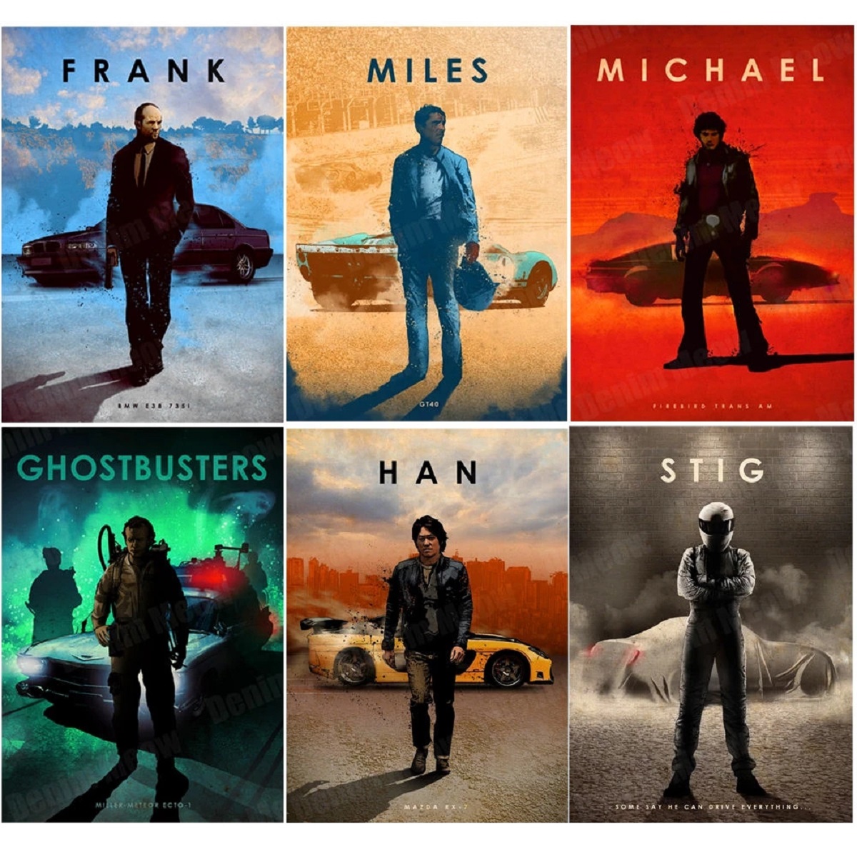

Car Legends Vintage Metal Painting Tin Sign Home Bar Pub Bedroom Decor Famous Man Movie Characters Wall Sticker Musk Bruce Poster Wall Decoration
