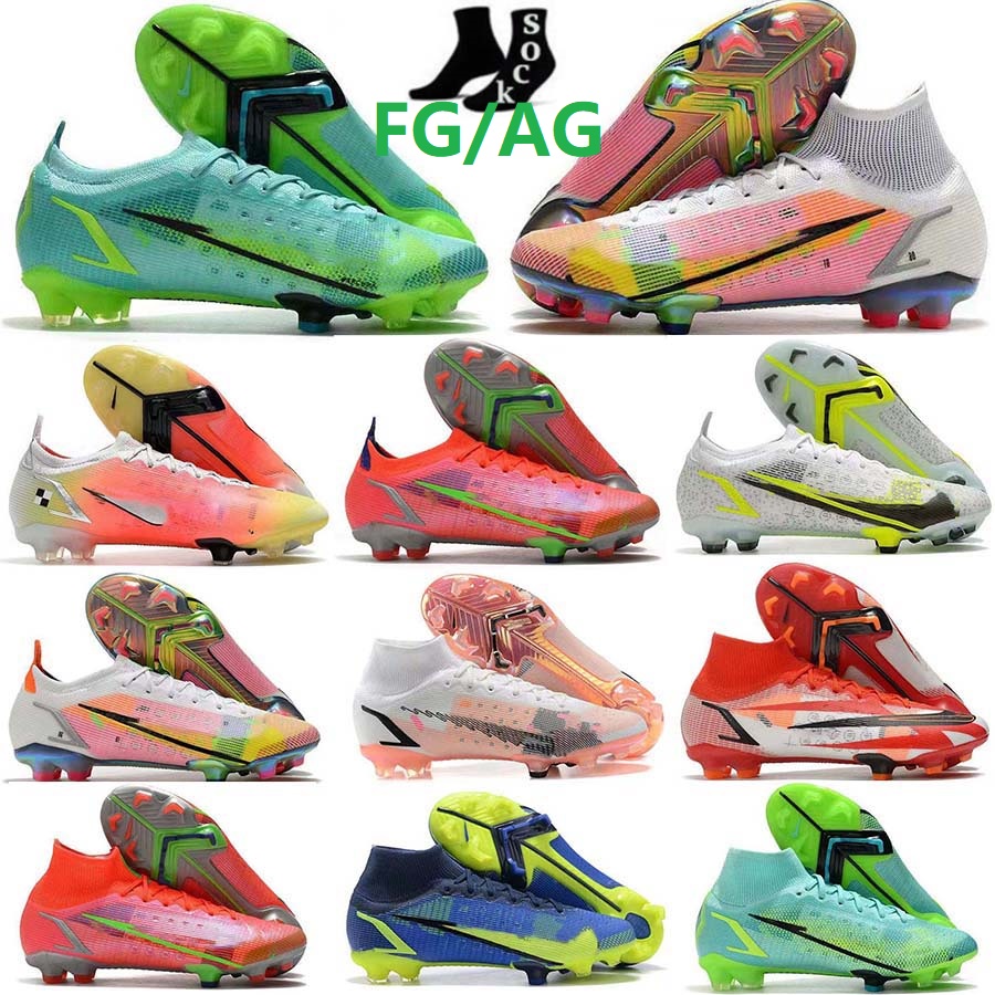 

Shoes Sneakers Superfly 8 VIII 360 Elite FG Soccer Shoes XIV CR7 Dream Speed First Main Shadow Recharge Gear PACK Outdoor Mens High Football Boots Cleats, #17