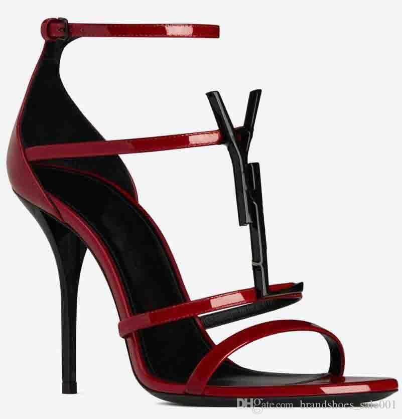 Femmes Designer Sandales Espadrilles Talons Hauts Lady Chaussures Logo Noir En Cuir 10,5 Cm Avec Boucle Réglable Robe De Mariée Cassandra Wedge A