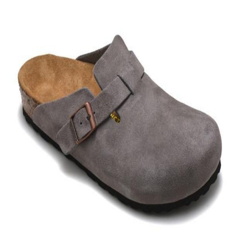 Pantoufles Chaussures Paresseux Chaussures De Plage Nouveau Sac En Cuir Tête Pull Liège Femme Homme 2022 Été Antidérapant -Boston