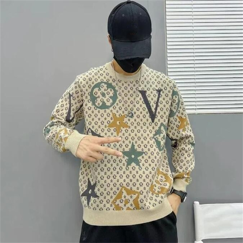 

Mens Womens Designers Sweaters Letters Pullover Men Long Sleeve Active Sweatshirt Embroidery Knitwear Winter Clothes Asian code -5XL, Khaki