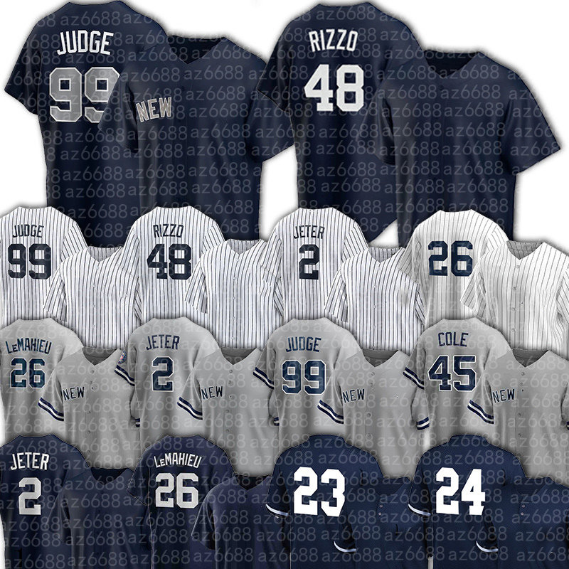 

Aaron Judge Derek Jeter Baseball Jerseys Oswaldo Cabrera Gleyber Torres Isiah Kiner-Falefa Harrison Bader Anthony Rizzo New York''Giancarlo Stanton Trevino Yankees, Custom cool base men jersey