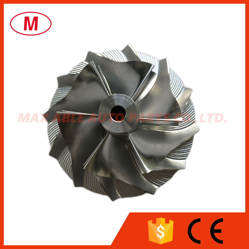 RHB5 VF10 Mise à niveau Turbocompresseur Turbo Billette Roue / aluminium 2618 / Roue de fraisage 45.50 / 65,00 mm 6/6 Blades pour cartouche / chr