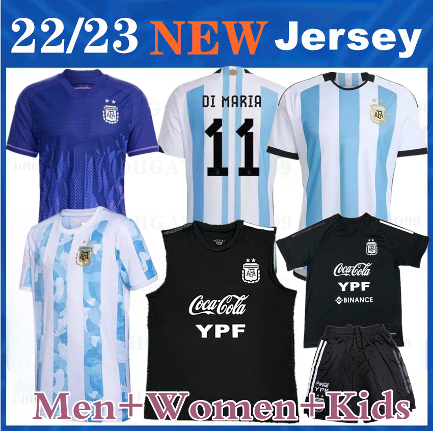 

Player Fans Argentina Soccer Jersey Pre -match training black 21 22 23 DI MARIA Home Football Shirts 2022 2023 DYBALA LO CELSO MARADONA Men XXXXL Women uniforms top, No number