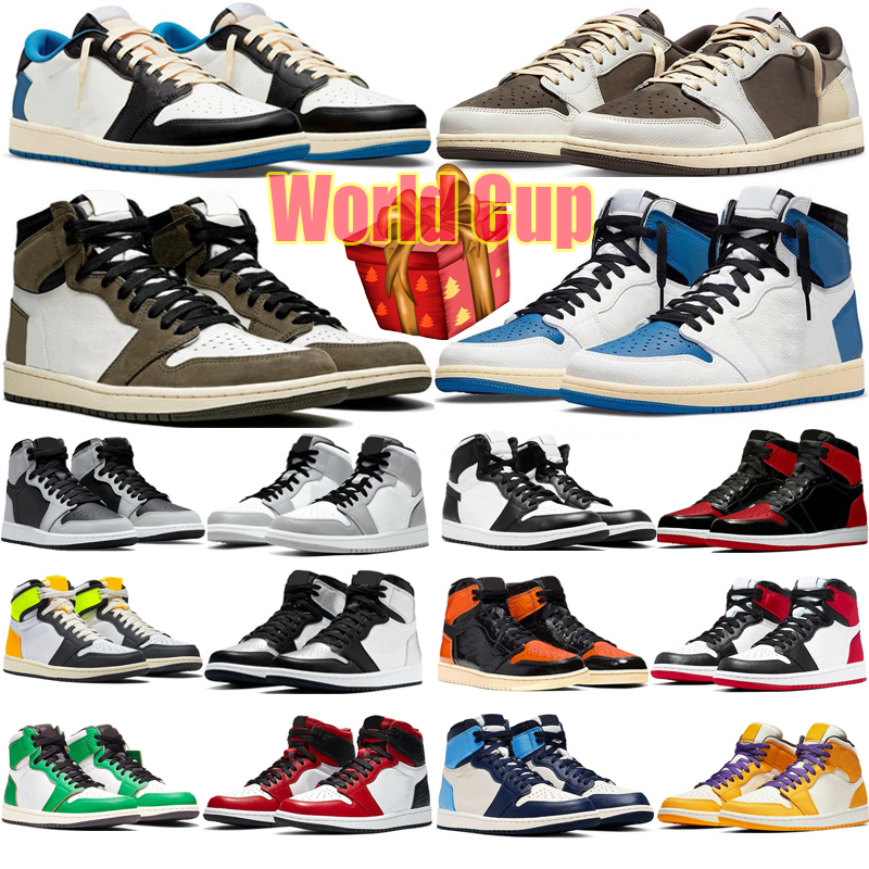 

jordens 1 1s low Shoes jumpman travis jordens1s scotts Basketball Sneakers Alternate Black Royal Court Purple White Dark Marina Blue UNC Trainers Sneaker world cup, #15 concord blue