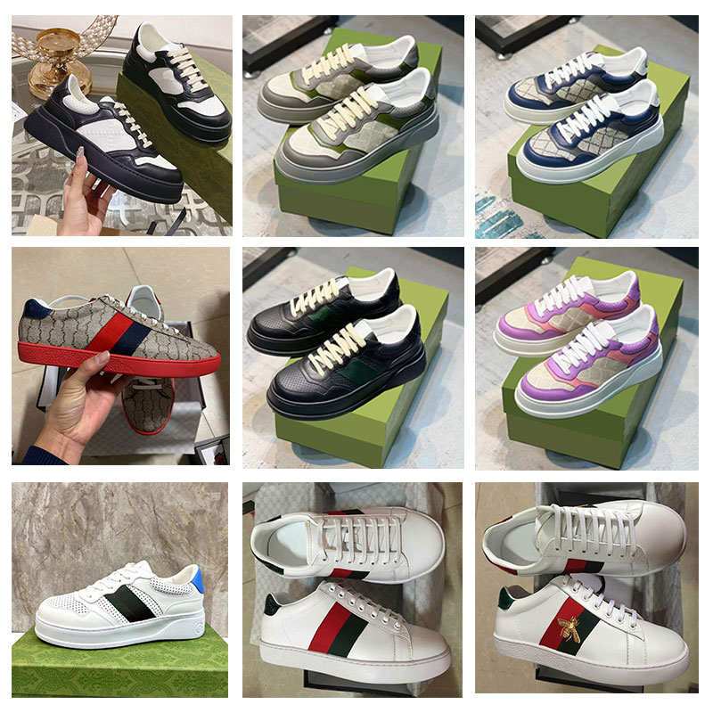 

Topp Quality White embossed Designer Shoes Bees Stripe ACE Embroidered Mens & Women Leather red bottom Casual Sneaker, As pic3