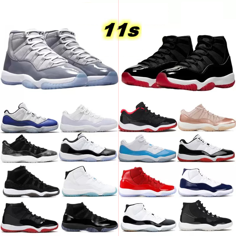 

2023 Top high qualityBasketball shoes 11 high men Jumpman 11s Trainers Cool Grey Bred Space Jam Pure Violet Concord Cap Gown Gamma women Blue low sneaker