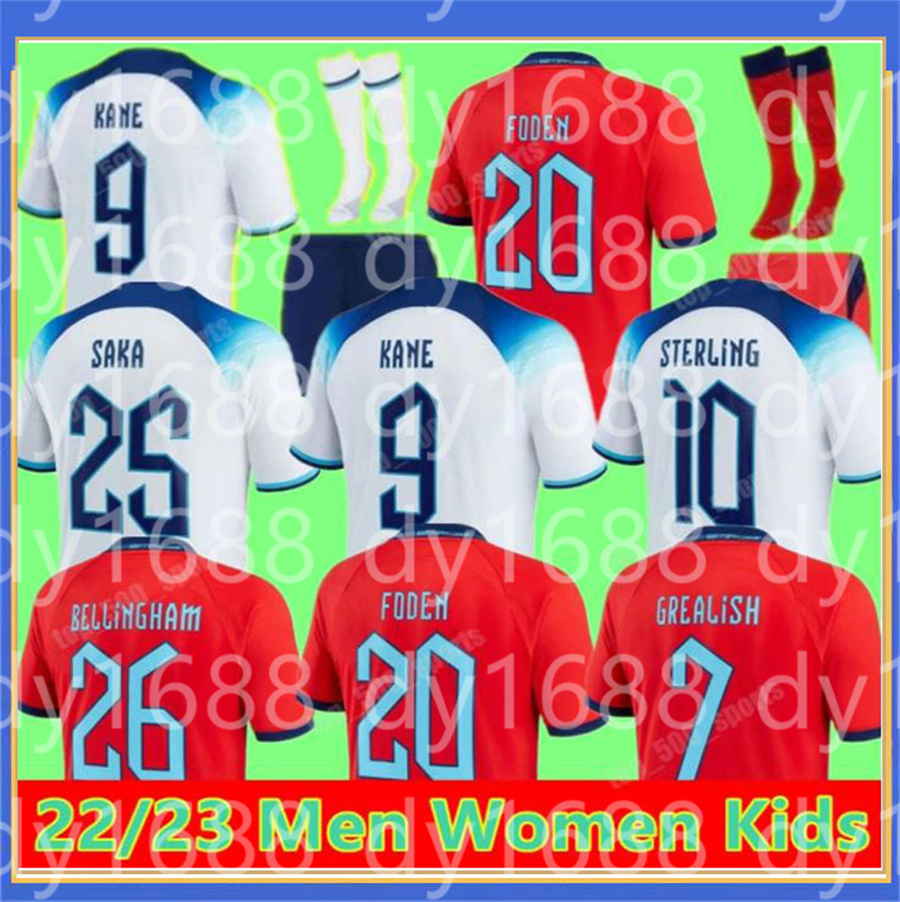 

2022 2023 Angleterre KANE MEAD soccer jerseys FODEN STERLING RASHFORD MOUNT SANCHO SAKA EnglandS 22 23 national football shirts Men Women Kids child kit uniforms, Adult training
