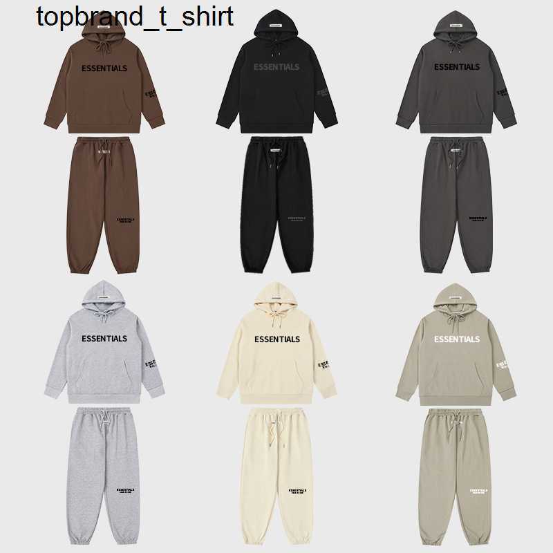 

Men' Tracksuits men' designer alphabet essential print Hoodie sweater pants cotton men' women' suit, Beige
