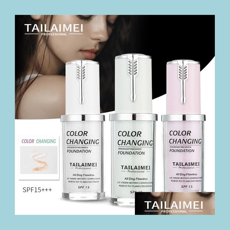

Foundation Tlm Tailaimei All Day Flawless Color Changing And Adjusting Naked 3 Colors 40Ml Foundation Cream Natural Concealer Drop D Dhalu, As the pics showed