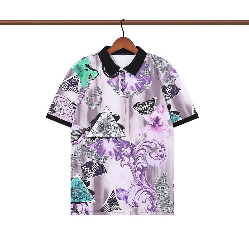 

Mens Polos shirts men fashion Tees classic multiple color lapel short sleeves Plus Printing business casual Cotton breathable Casual T-Shirts, 01