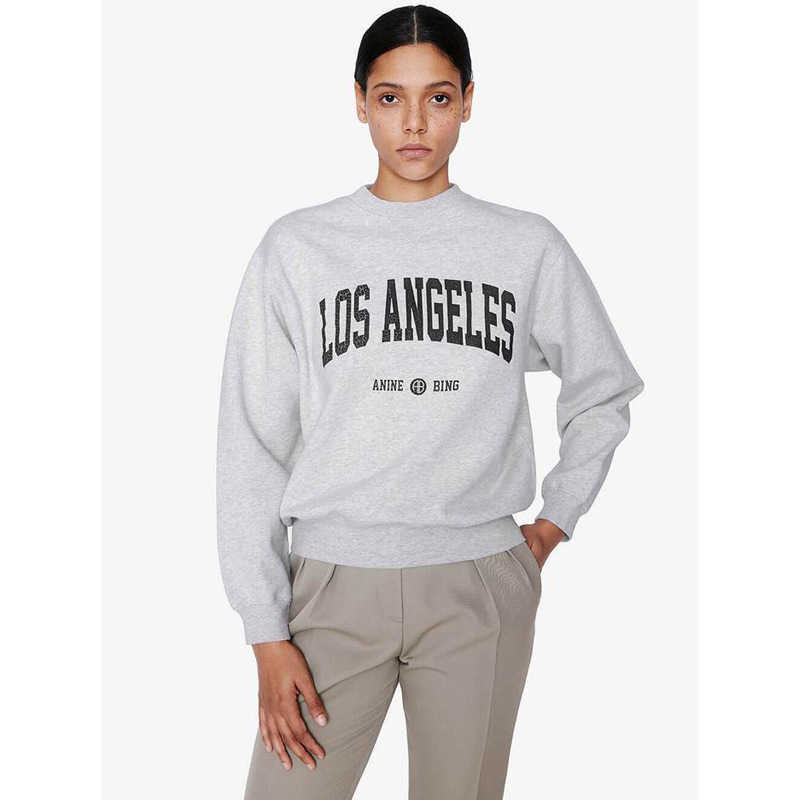 Anine Bing Women Designer Sweatshirt los Angels Letter Imprimer Pull en toisur Pull sweat à capuche