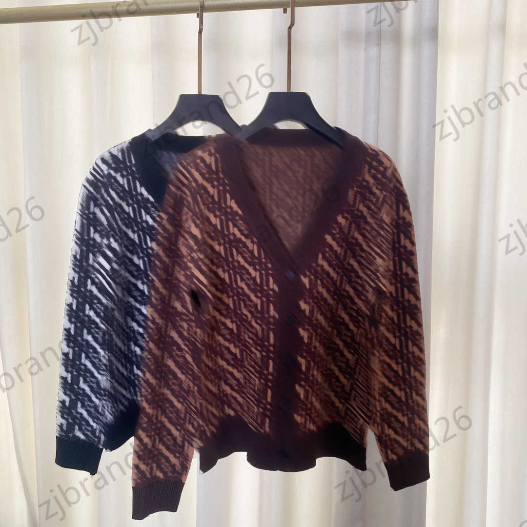 

Cardigans Jumpers For Womens Sweater Designer Sweater Solid Color Border Print Knitwear V-neck Button Cardigan Sweater Spring Autumn Warm Women Apparel, 19
