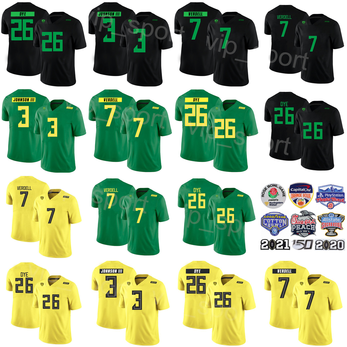 

NCAA College Oregon Ducks Football 26 Travis Dye Jersey 3 Johnny Johnson III 14 Kris Hutson 6 Jaylon Redd 13 Anthony Brown CJ Verdell University Embroidery And Sewing, White