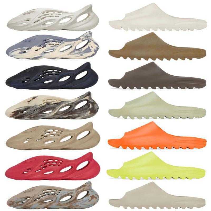 

Slippers fashion shoes yezies Foam Hole Shoes Slide Putian Original Men's and Women's Beach Sandals Extra Large 464748 have logo, One version foam blue brown powder