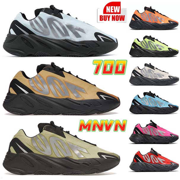 

2022 Fashion 700 MNVN Running Shoes west blue tint Honey Flux Resin Orange Triple Black Phosphor Bone Bright Cyan pink men women Designer sneakers EUR 36-46 With Box, Bubble wrap packaging