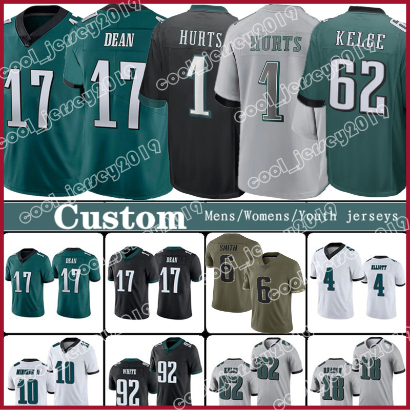 

Jalen Hurts DeVonta Smith Football Jerseys Eagles''A.J.BROWN Jason Kelce Miles Sanders Mailata Davis Jake Elliott Haason Reddick Cox Dean Maddox, Men jersey (lao y)