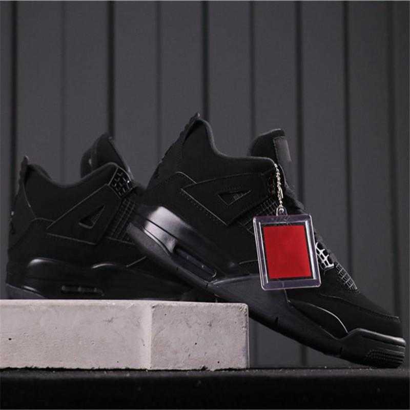 

Jumpman 4 Basketball Shoes Sports Sneakers Retro Black Cat S Classic Mens Outdoor With Original / Men