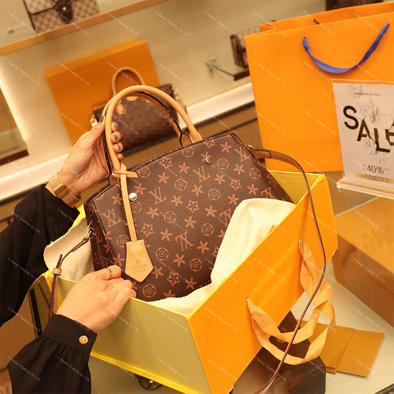 

Women Totes Designers Handbags Purses MONTIGNE Bag Women Tote Brand Letter Embossing Genuine Leather Shoulder Bags louiseitys crossbody Purse