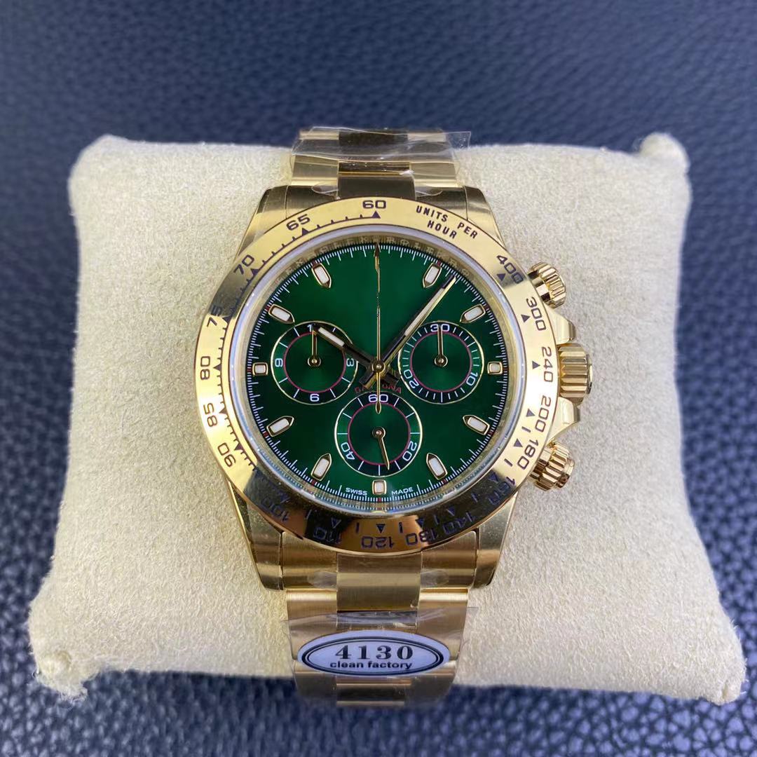 

Timing wrist watch Cal.4130 mechanical movement size 40 MM thickness 12.2MM 904L Sapphire glass Super luminous waterproof 116508 116518 Clean factory, As shown