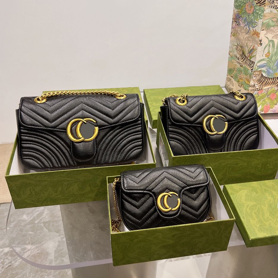 sacs de créateurs sac à main Classique 3 Taille Cross body Réel Véritable sac fourre-tout en cuir Avec Numéro de Série Haute Qualité Femmes Mode